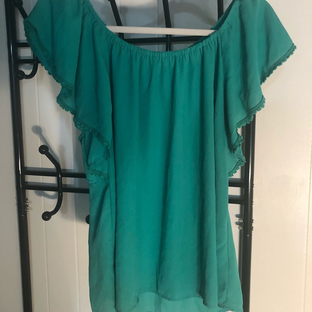 Forever 21 emerald green top